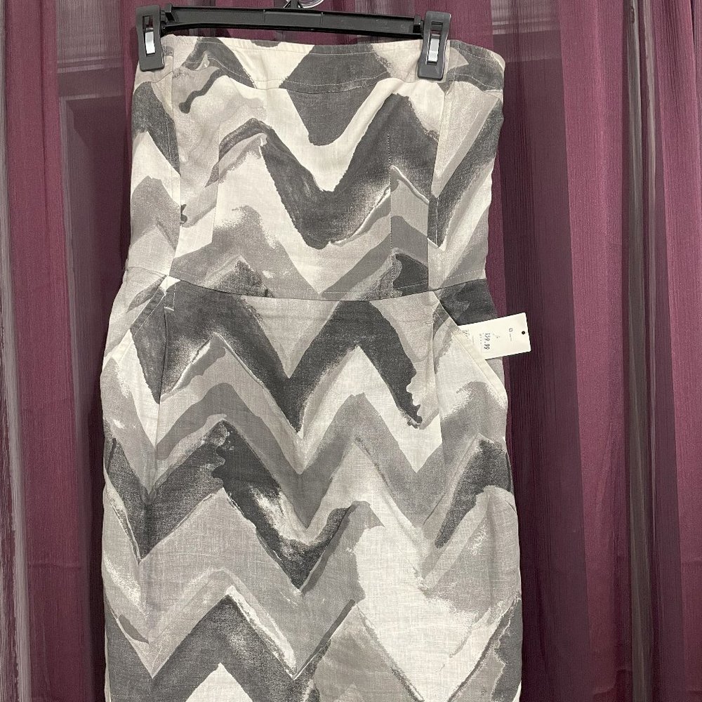 Banana Republic Strapless Dress w/ Pockets - Size 4 - Italian Linen - NWT